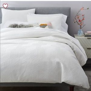 West Elm Modern Geo Duvet Cover + 2 King Shams